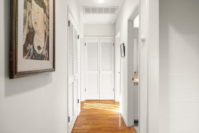 hall featuring hardwood / wood-style flooring