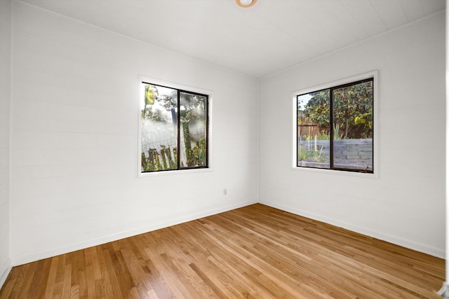 empty room featuring light hardwood / wood-style floors