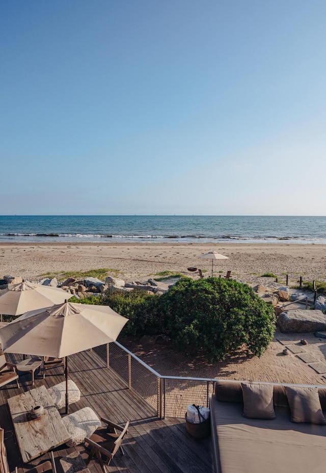 water view featuring a view of the beach