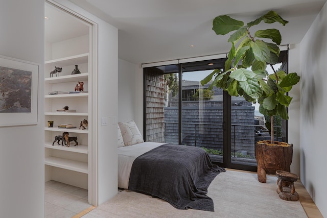 interior space featuring light tile patterned flooring