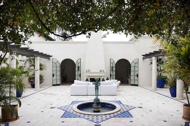 view of patio / terrace with an outdoor living space