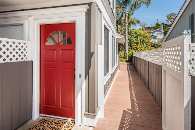 entrance to property featuring radiator heating unit