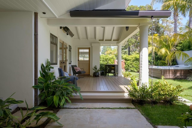 view of patio with a porch