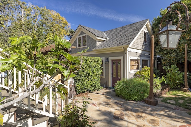 view of front of home featuring a patio