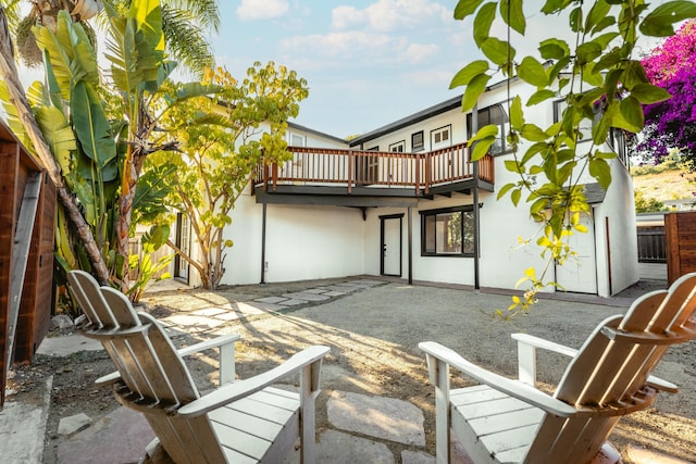 view of patio featuring a deck