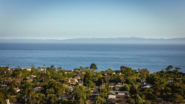 property view of water with a mountain view