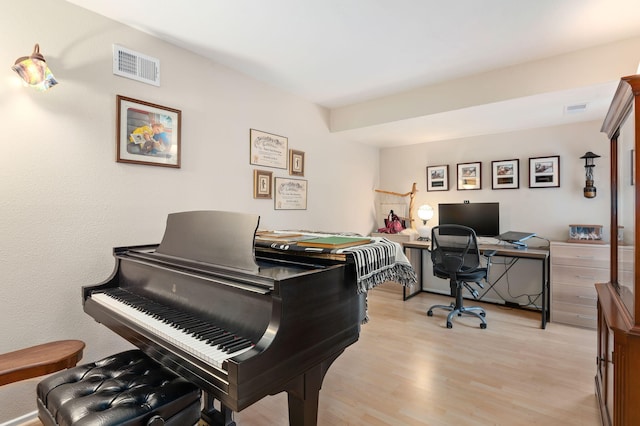 miscellaneous room featuring light hardwood / wood-style flooring