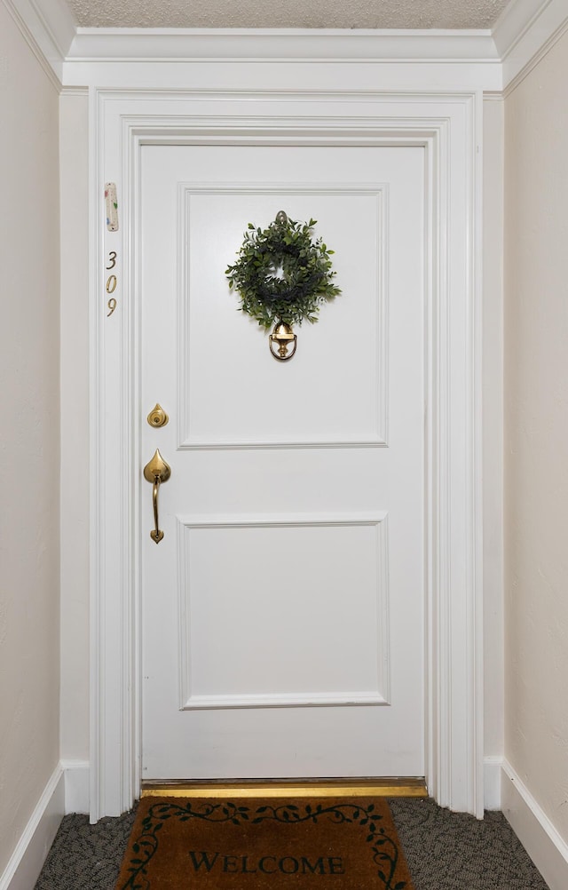 view of doorway to property