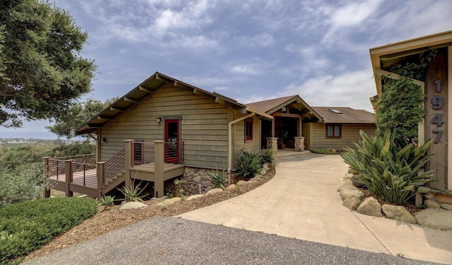 view of front of home