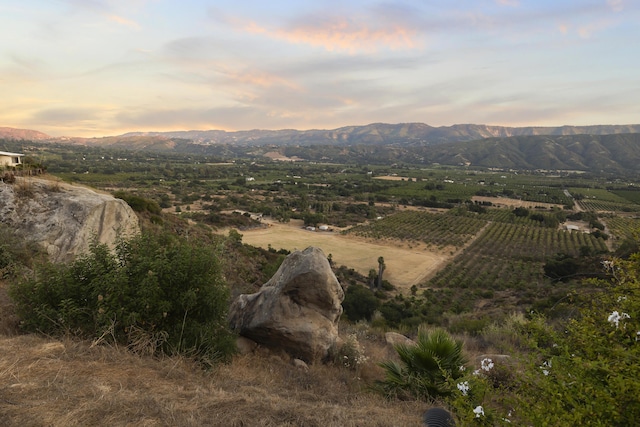 property view of mountains with a rural view