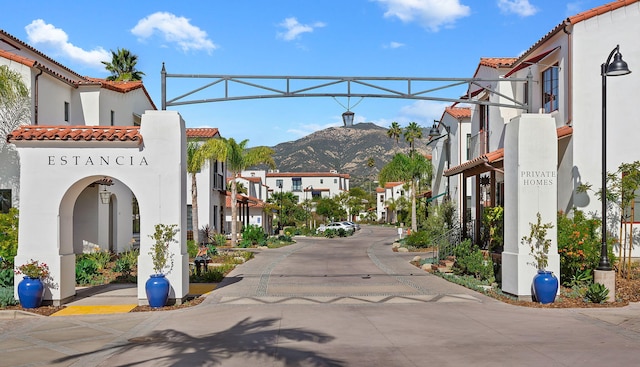 view of street featuring a mountain view