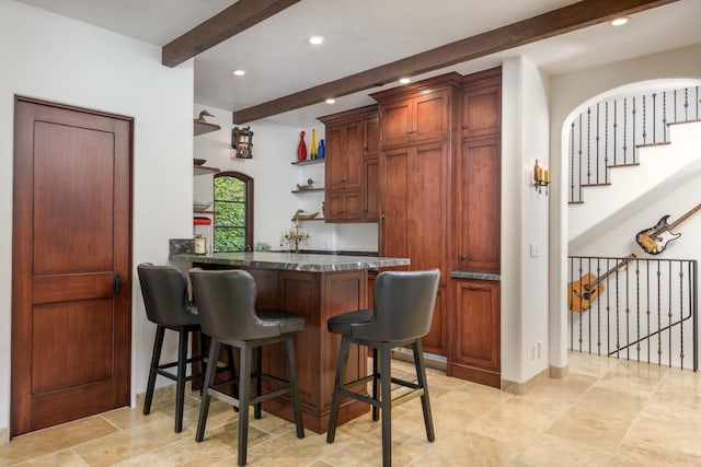 bar with beam ceiling