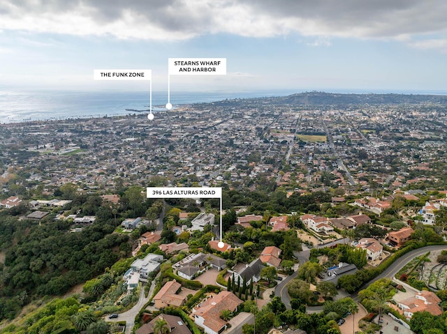 bird's eye view with a residential view