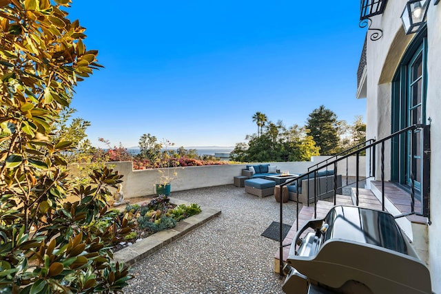 view of patio with an outdoor hangout area