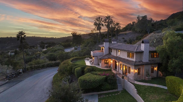 202 E Mountain Dr, Montecito, CA 93108 - view of front facade featuring a yard