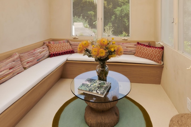 sitting room with breakfast area and a healthy amount of sunlight