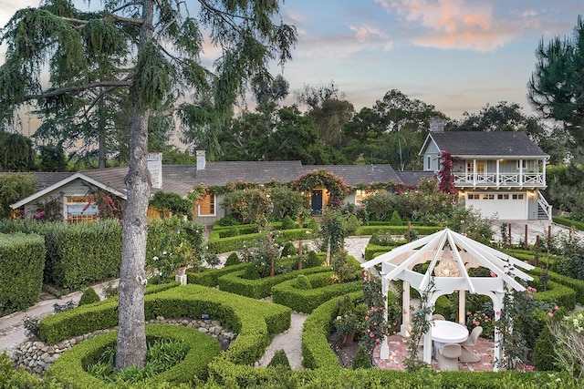 exterior space with a gazebo