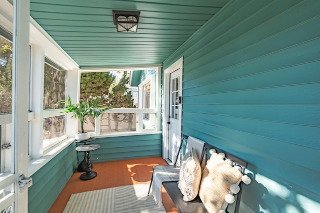 view of sunroom