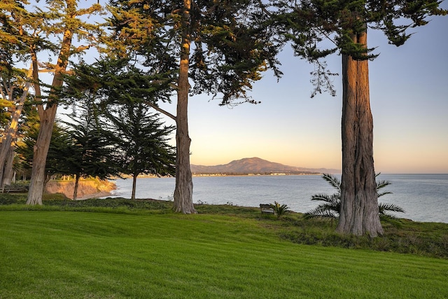 property view of water with a mountain view