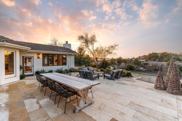 view of patio / terrace with an outdoor hangout area