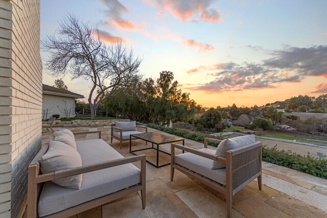 view of patio featuring an outdoor living space