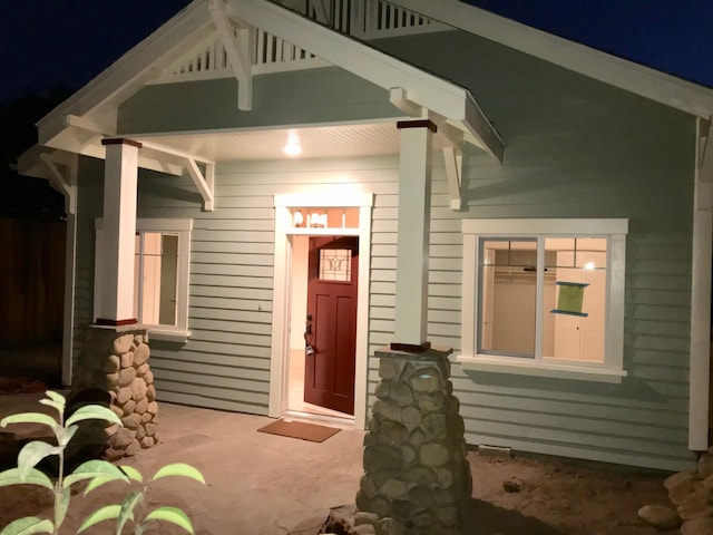 view of doorway to property