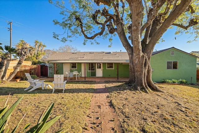 rear view of house with a patio area