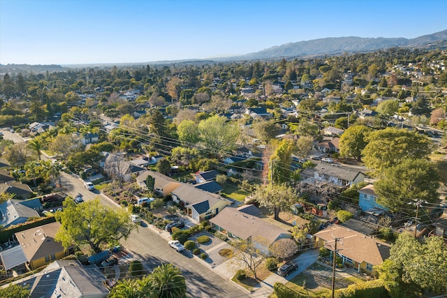 aerial view featuring a mountain view