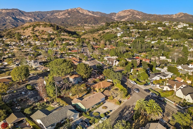 bird's eye view featuring a mountain view