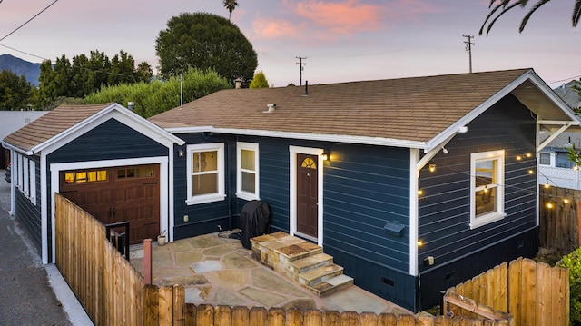 view of front of house featuring a garage