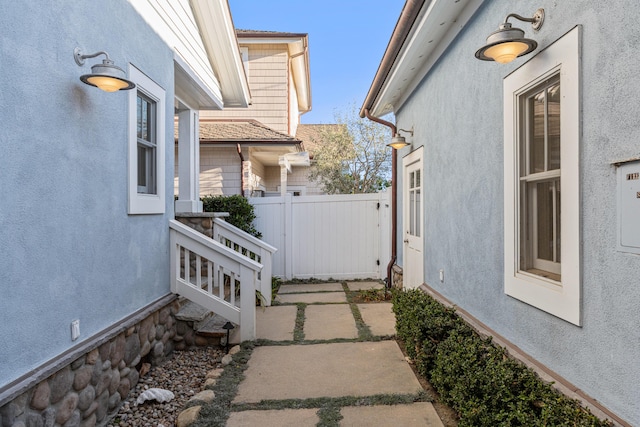 view of home's exterior with a patio