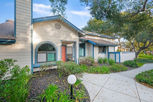 view of front of home