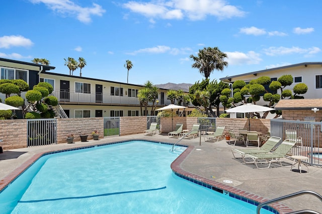 view of pool with a patio area