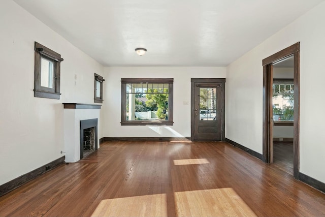 doorway to outside featuring dark hardwood / wood-style flooring