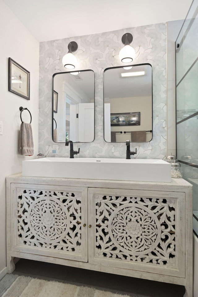 bathroom with vanity