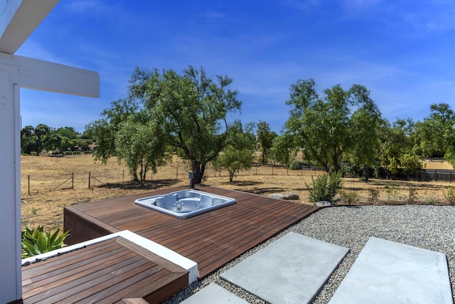 view of patio with a deck