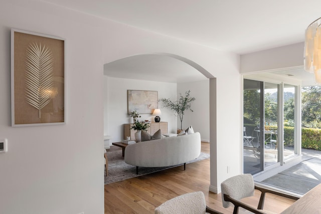 hallway featuring light hardwood / wood-style flooring