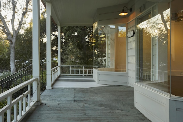 exterior space with covered porch