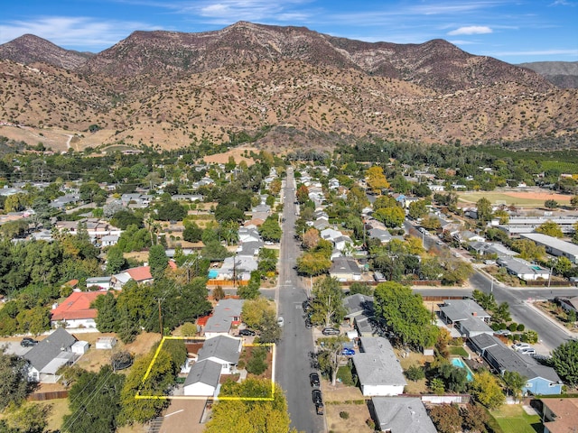 aerial view featuring a mountain view