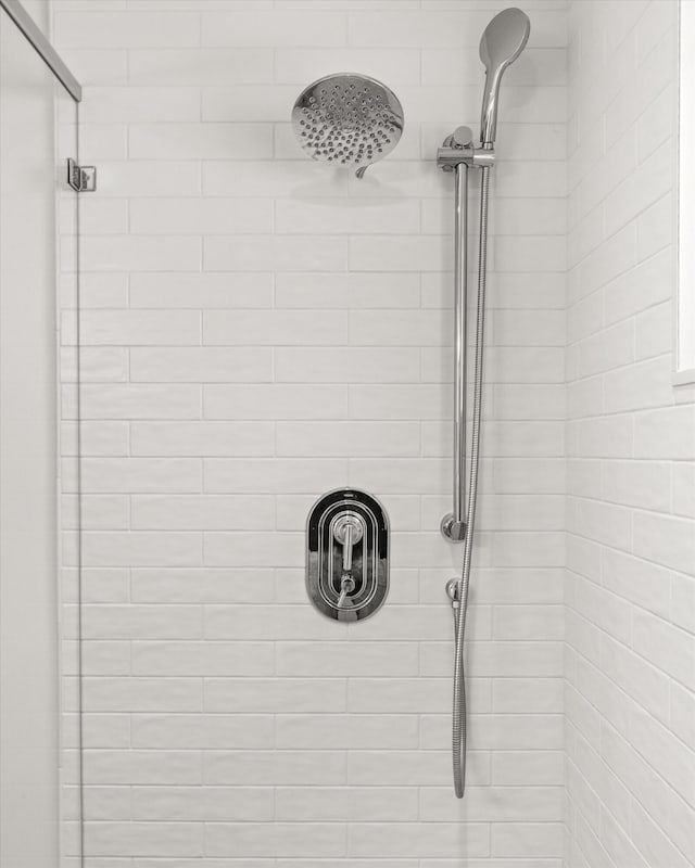 details with tiled shower