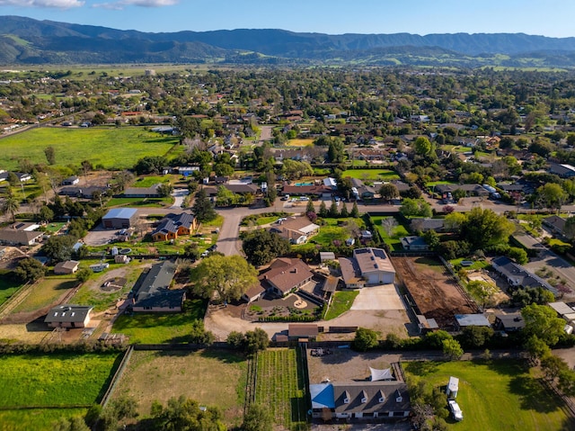 aerial view featuring a mountain view