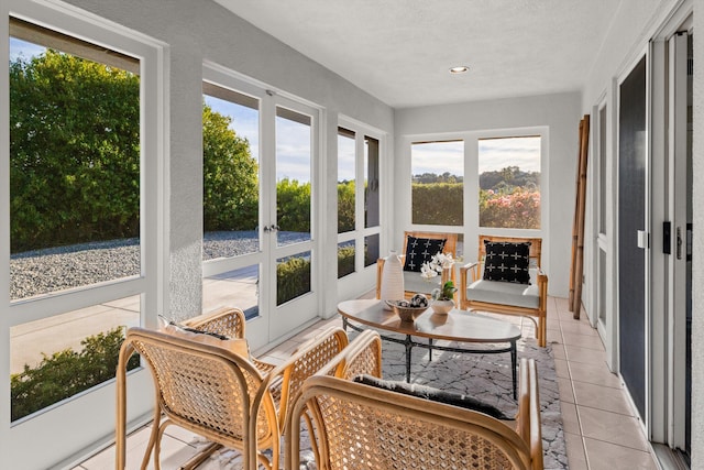 view of sunroom