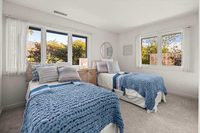 bedroom with carpet