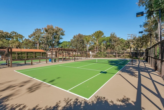 view of tennis court