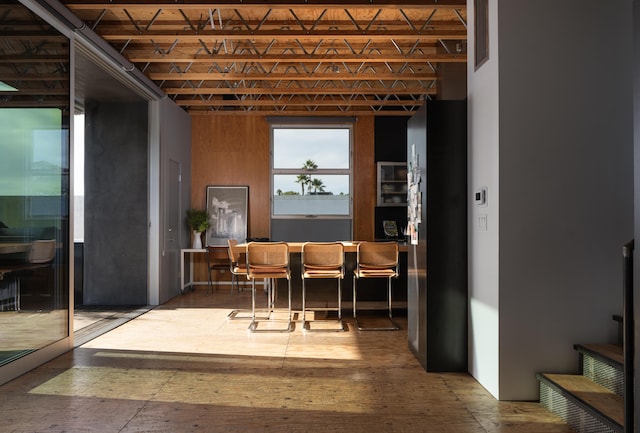 interior space with wood-type flooring