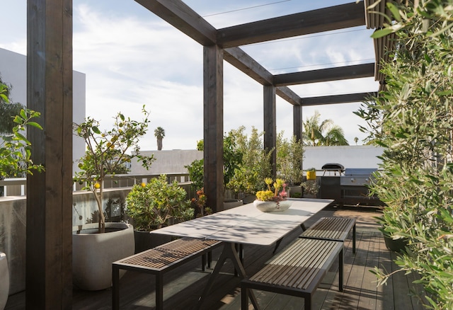 view of patio / terrace with a pergola