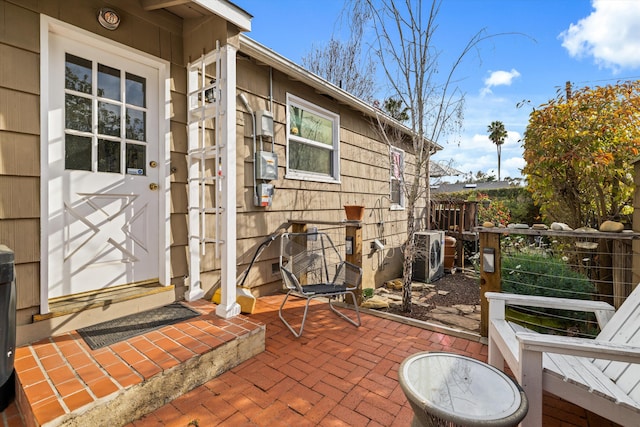 view of patio with ac unit