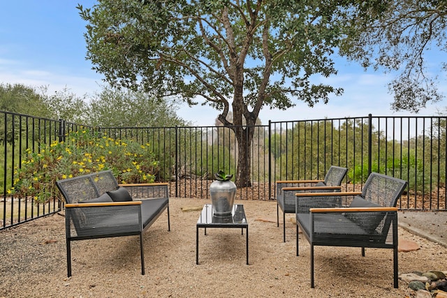 view of patio / terrace with an outdoor living space