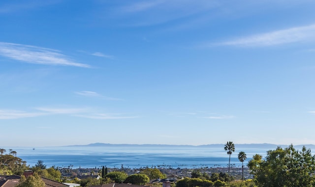 property view of water with a mountain view