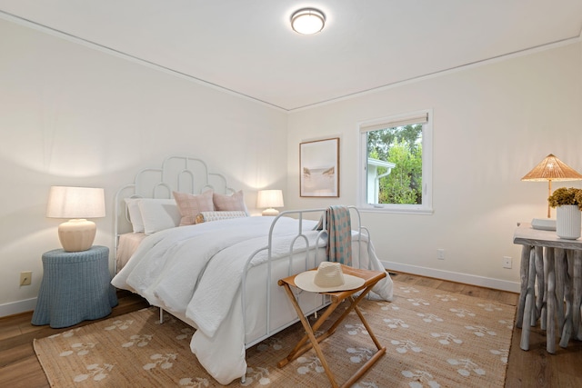 bedroom featuring light hardwood / wood-style flooring